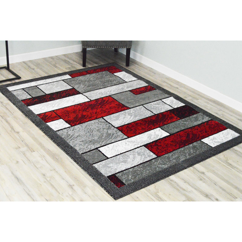 Latitude Run® Abstract Red Area Rug & Reviews Wayfair.ca